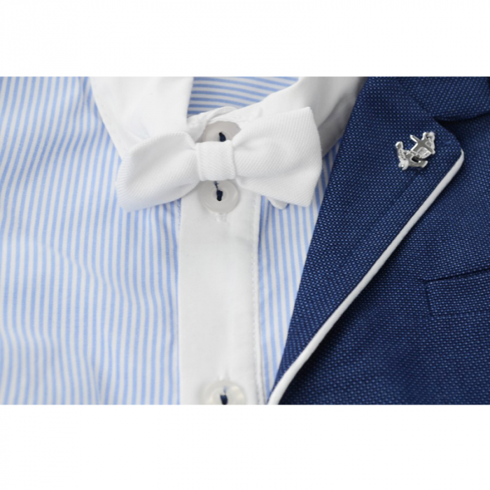 Costum de botez 5 piese pentru baieti Baby Colibra Armani KJ10 [4]