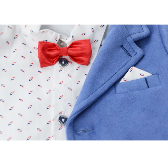 Costum de botez 5 piese pentru baieti Baby Colibra Gucio KJ10-1 [4]