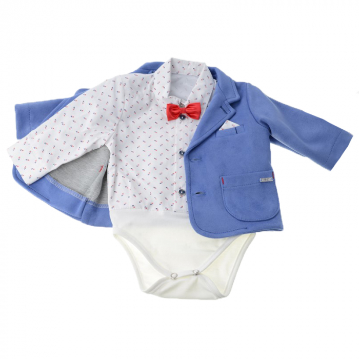 Costum de botez 5 piese pentru baieti Baby Colibra Gucio KJ10-1 [3]