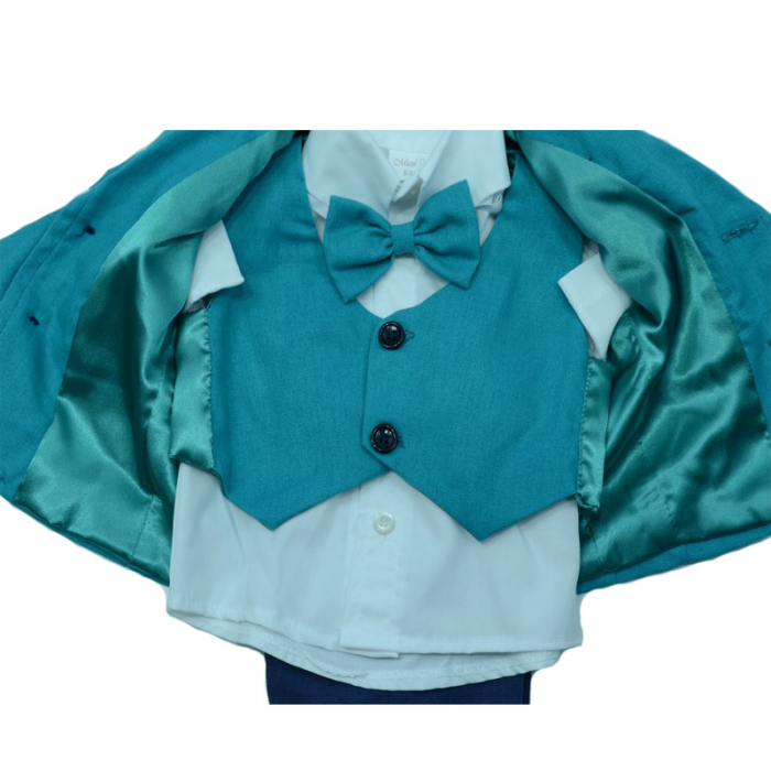 Costum de botez 6 piese pentru baieti Micul Vip MCVB7 [3]