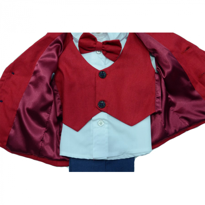 Costum de botez 6 piese pentru baieti Micul Vip MCVB8 [2]