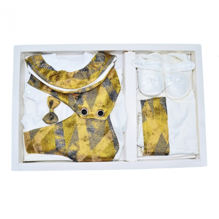 Costum din 4 piese pentru baieti Mini Junior SET-4464, Alb [2]