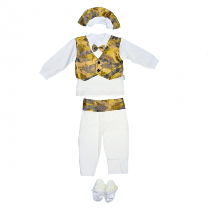 Costum din 4 piese pentru baieti Mini Junior SET-4464, Alb [1]