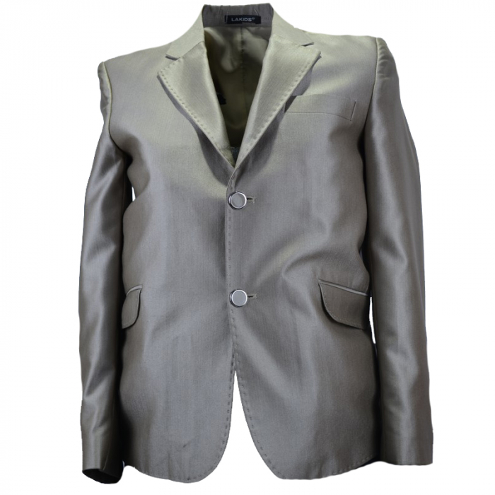 Costum elegant 2 piese pentru baieti LA Kids 08-CC-152-cm, Gri [4]