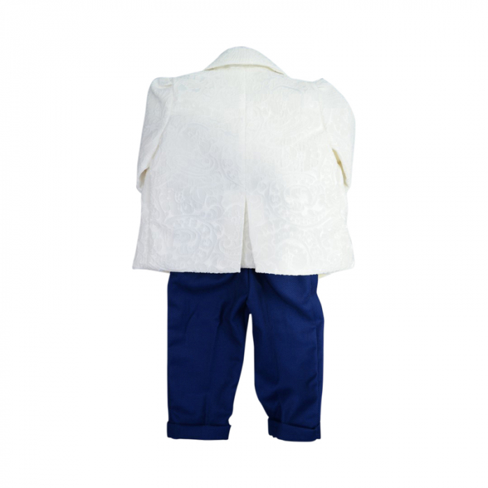 Costum elegant 4 piese pentru baieti Mini Junior CSS-5677-68, Alb [2]