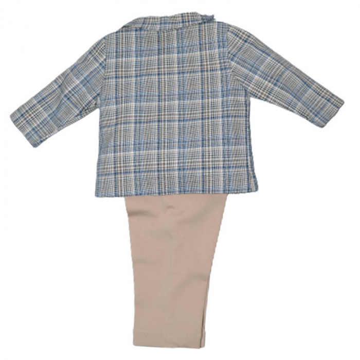 Costum elegant 5 piese pentru baieti Christopher Baby Club 6918, Bej [3]