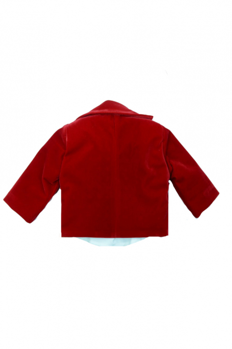 Costum elegant 5 piese pentru baieti colibri 2001-RO-80-cm, Rosu [4]
