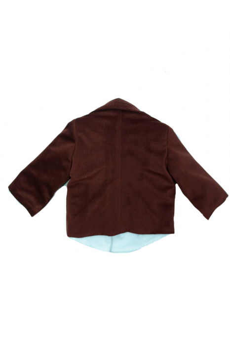 Costum elegant 5 piese pentru baieti Colibri 2013-M-80-cm, Maro [3]