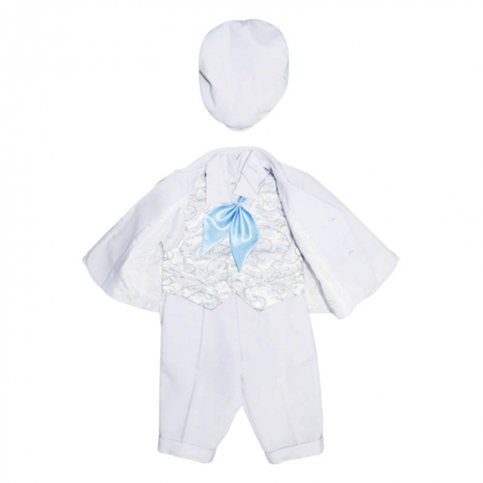 Costum elegant din 6 piese pentru baieti Mini Junior 030323, Alb [3]