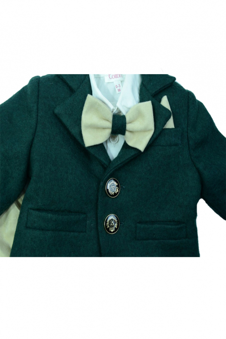 Costum elegant 6 piese pentru baieti Colibri 2035-V-80-cm, Verde [2]