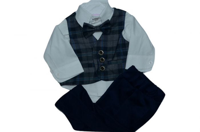 Costum elegant 6 piese pentru baieti Colibri CLBC2-AL-80, Albastru [2]