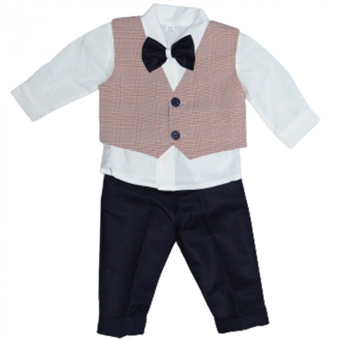 Costum elegant 6 piese pentru baieti Mini Junior CM543243, Bej [3]