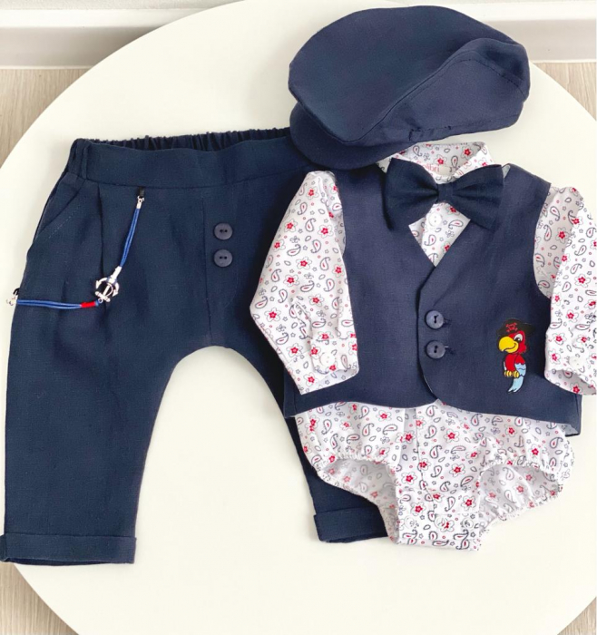Costum elegant 6 piese pentru baieti Fashion Kids CSS-2-62, Bleumarin [8]