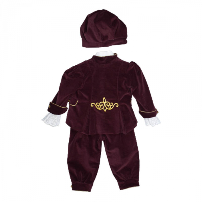 Costum elegant din 6 piese pentru baieti Mini Junior 030323-V, Visiniu [2]