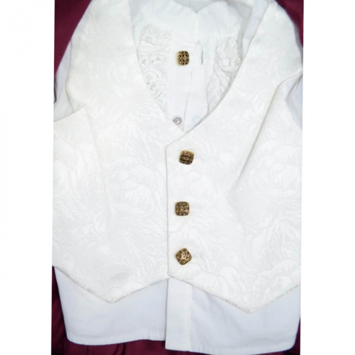 Costum elegant din 6 piese pentru baieti Mini Junior 030323-V, Visiniu [5]