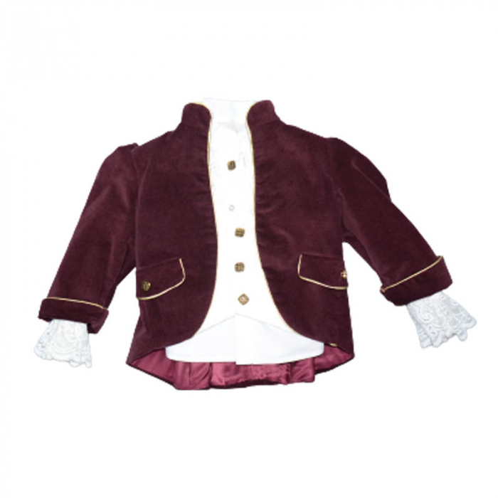 Costum elegant din 6 piese pentru baieti Mini Junior 030323-V, Visiniu [3]