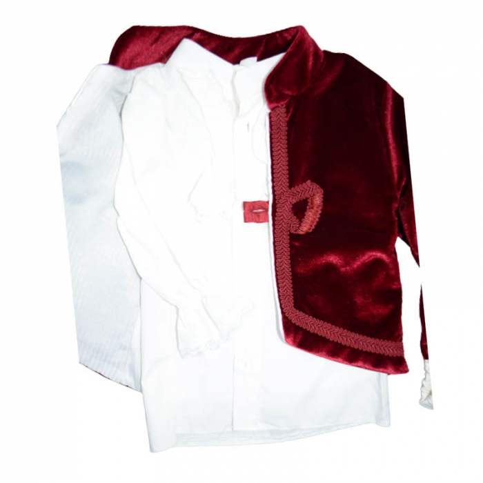 Costum elegant din 4 piese pentru baieti Andreeatex 030323-R, Rosu [3]
