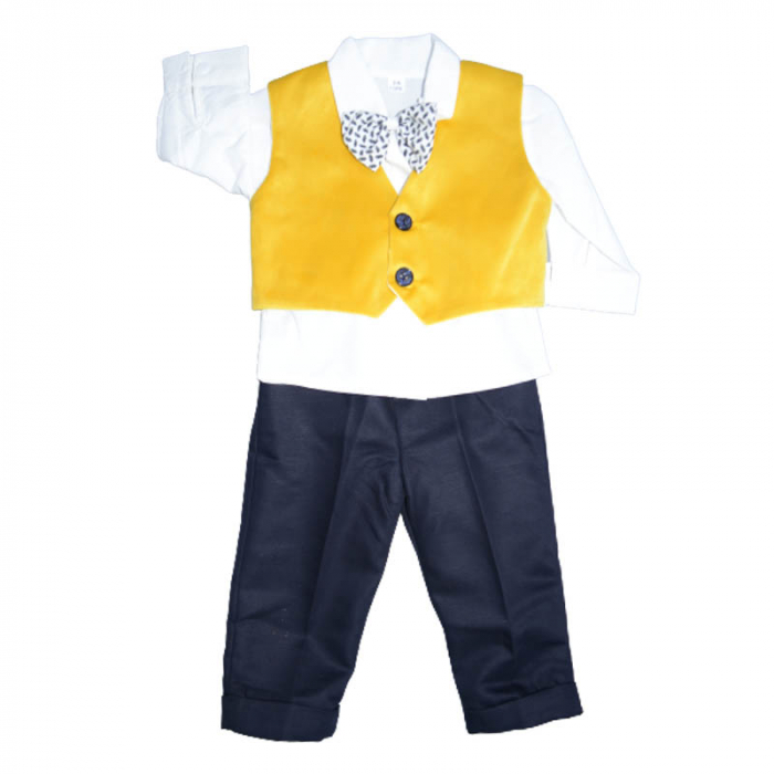 Costum elegant 6 piese pentru baieti Gabrielle Design 0740-G, Galben [3]