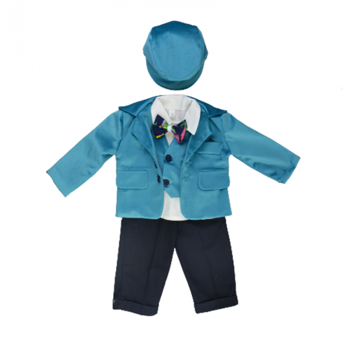 Costum elegant 6 piese pentru baieti Mini Junior CMV-0740-2, Albastru [1]