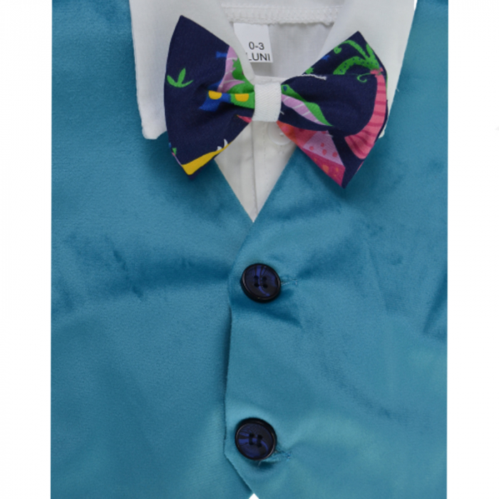 Costum elegant 6 piese pentru baieti Mini Junior CMV-0740-2, Albastru [4]