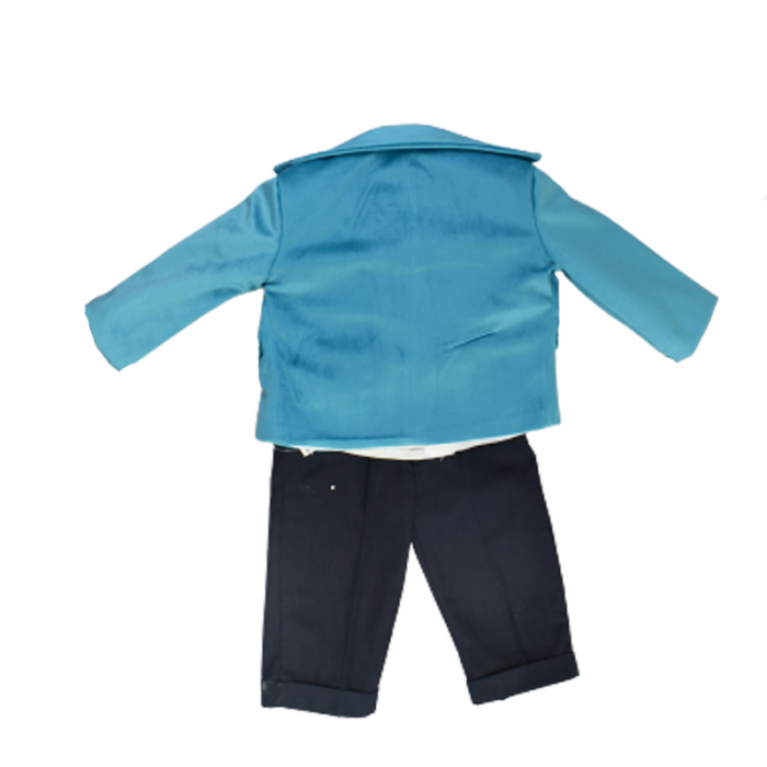 Costum elegant 6 piese pentru baieti Mini Junior CMV-0740-2, Albastru [2]