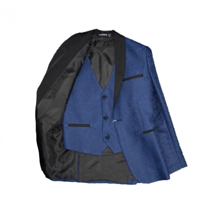 Costum elegant din 4 piese pentru baieti LA Kids 020323-A, Albastru [7]