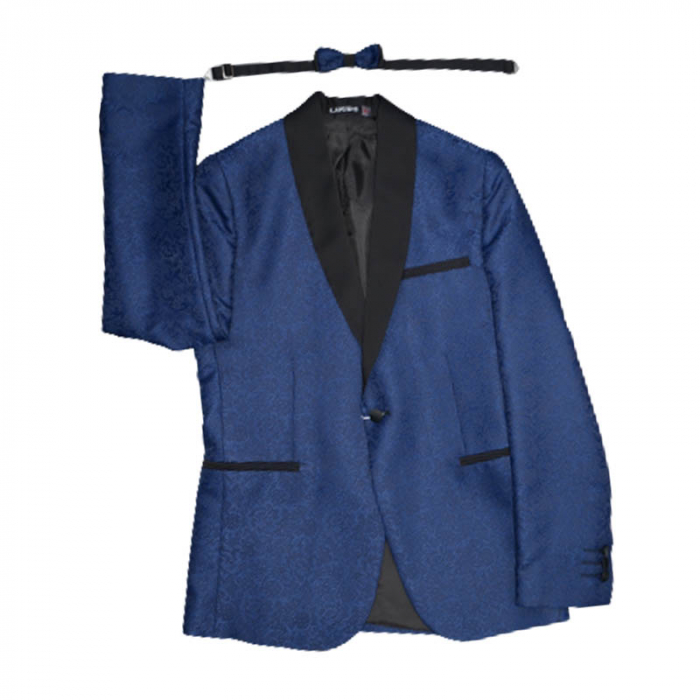 Costum elegant din 4 piese pentru baieti LA Kids 020323-A, Albastru [3]