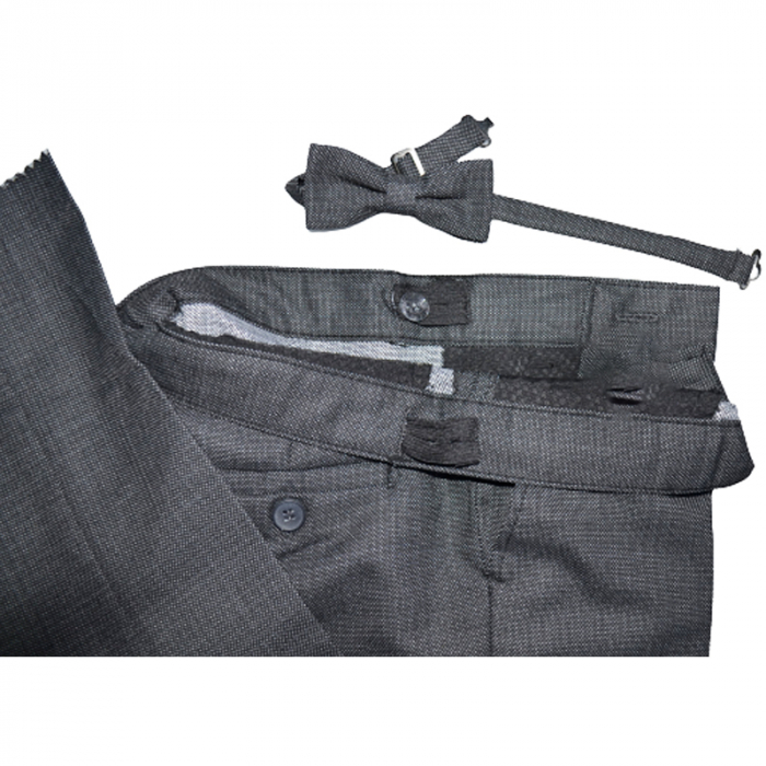 Costum elegant din 3 piese pentru baieti LA Kids LK0108G, Gri [4]