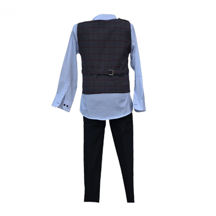 Costum elegant din 4 piese LOOKS KIDS pentru baieti KM2404B, Bleumarin [2]