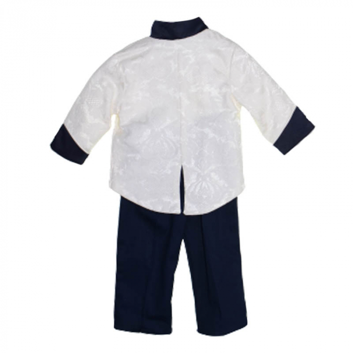 Costum elegant din 4 piese pentru baieti Mini Junior 030323-C, Crem [2]