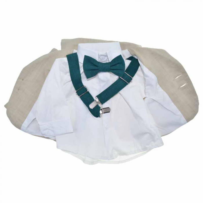 Costum elegant din 6 piese pentru baieti Colibri 070623, Bej [3]