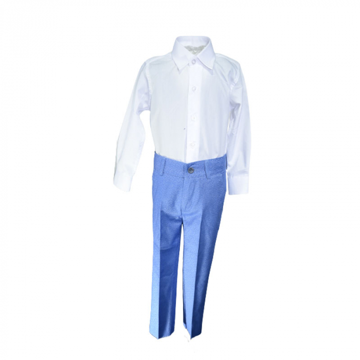 Costum elegant din 4 piese pentru baieti La Kids 1770AA, Albastru [3]