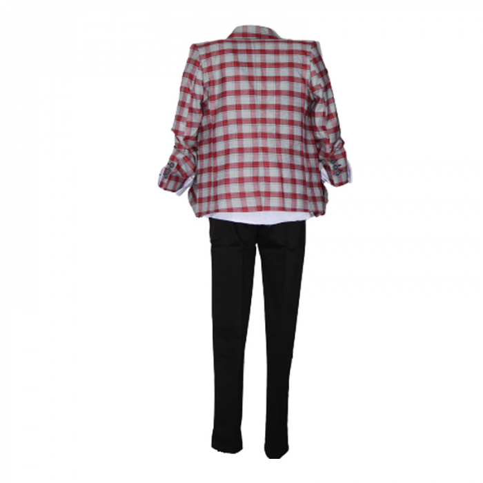 Costum elegant din 4 piese LOOKS KIDS pentru baieti KM585B-86, Rosu [2]