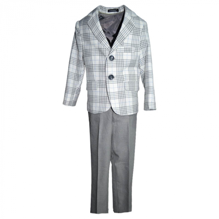 Costum elegant din 4 piese pentru baieti LA Kids 020323-G, Gri [3]