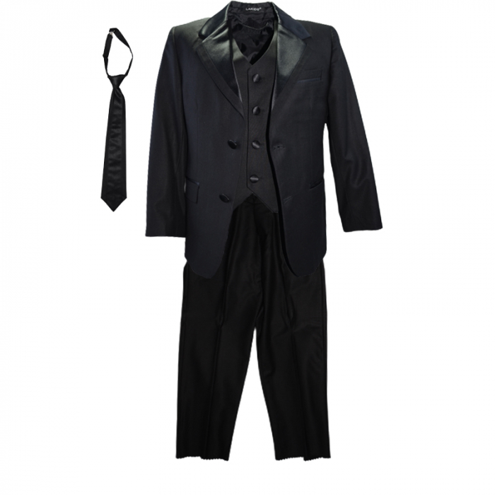 Costum elegant din 4 piese pentru baieti LA Kids 0251223-N, Negru [1]
