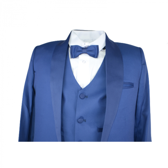 Costum elegant din 4 piese pentru baieti LA Kids 1628-03, Bleumarin [4]