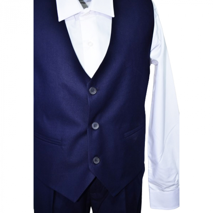 Costum elegant din 3 piese pentru baieti LA Kids 1739-B, Bleumarin [3]