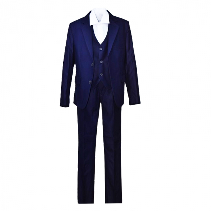 Costum elegant din 3 piese pentru baieti LA Kids 1739-B, Bleumarin [1]