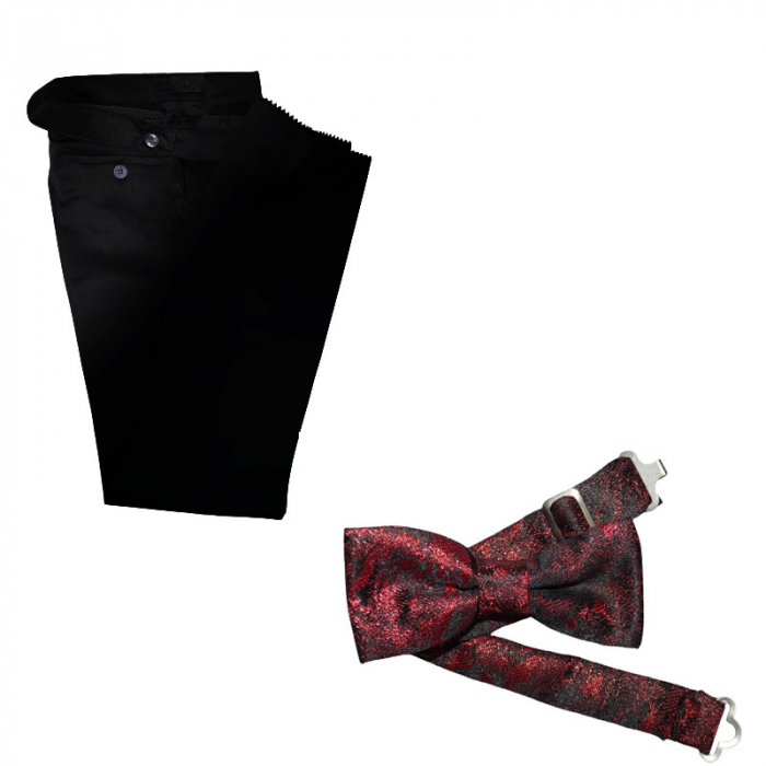 Costum elegant din 4 piese pentru baieti LA Kids 2203, Rosu [4]
