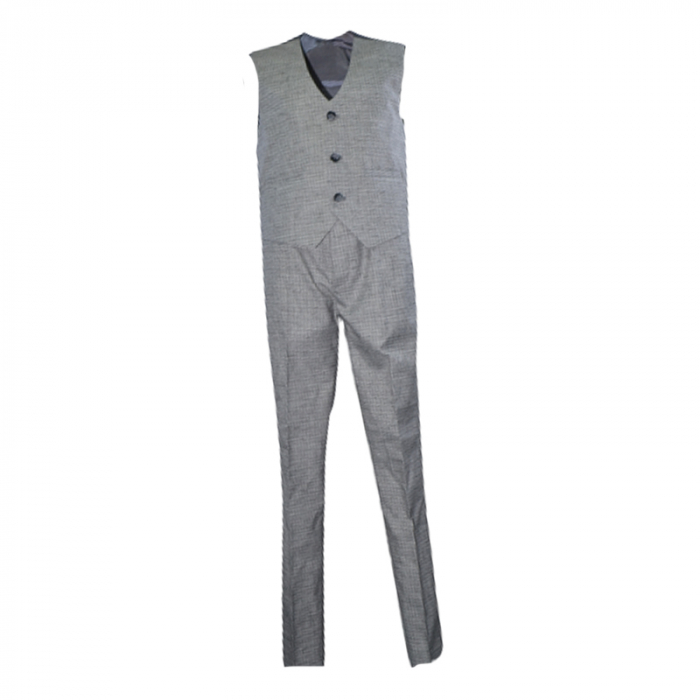 Costum elegant din 4 piese pentru baieti LA Kids 1766G, Gri [2]