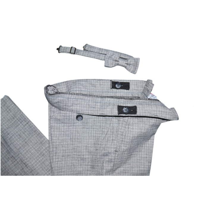 Costum elegant din 4 piese pentru baieti LA Kids 1766G, Gri [6]