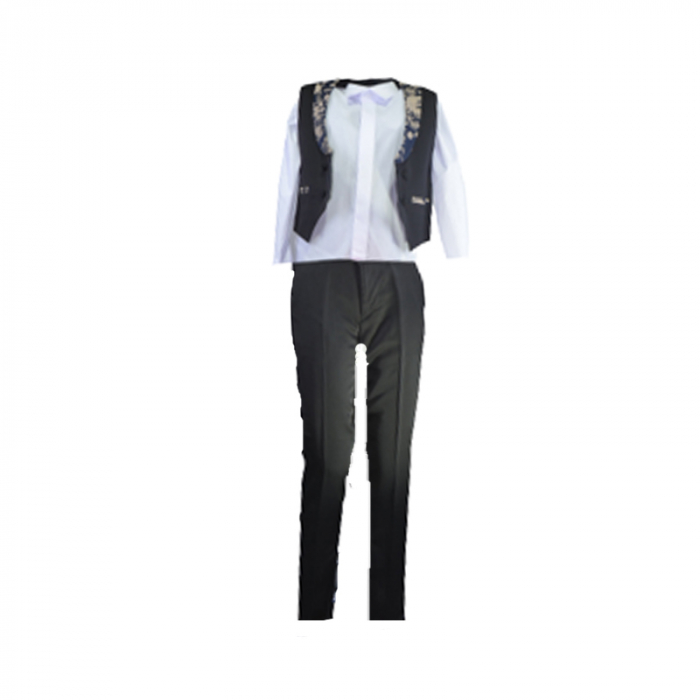 Costum elegant din 4 piese pentru baieti LA Kids 1766N, Negru [5]