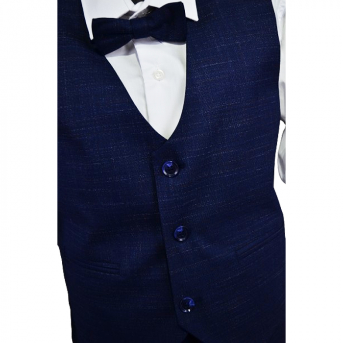 Costum elegant din 4 piese pentru baieti LA Kids 1767-B, Bleumarin [3]