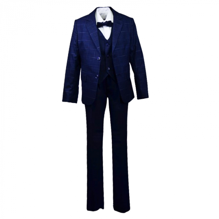 Costum elegant din 4 piese pentru baieti LA Kids 1767-B, Bleumarin [1]
