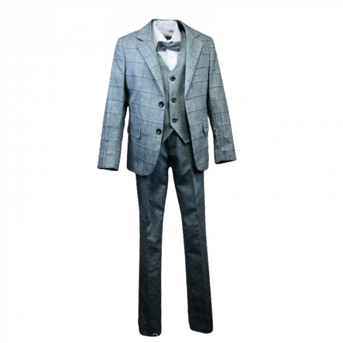 Costum elegant din 4 piese pentru baieti LA Kids 1767-59, Gri [1]