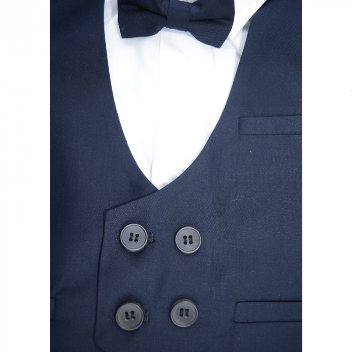 Costum elegant din 4 piese pentru baieti LA Kids 1779-B, Bleumarin [3]