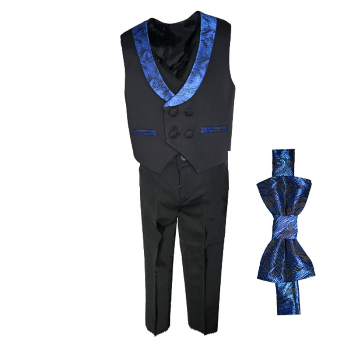 Costum elegant din 4 piese pentru baieti La Kids 1771AA, Albastru [2]