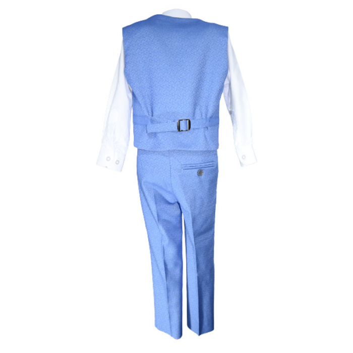 Costum elegant din 4 piese pentru baieti La Kids 1770AA, Albastru [4]
