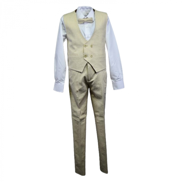 Costum elegant din 4 piese pentru baieti LA Kids 1794-37, Bej [1]