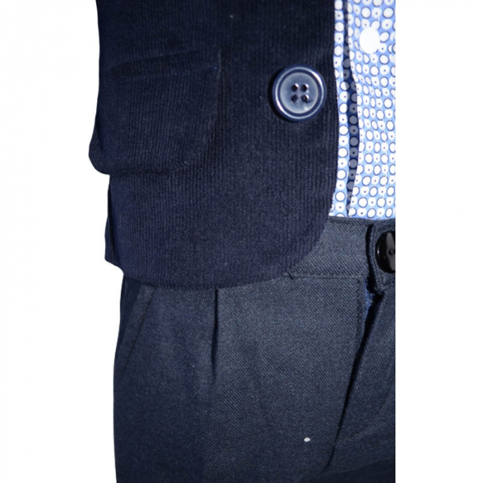 Costum elegant din 5 piese pentru baieti Mini Junior 030323-B, Bleumarin [4]